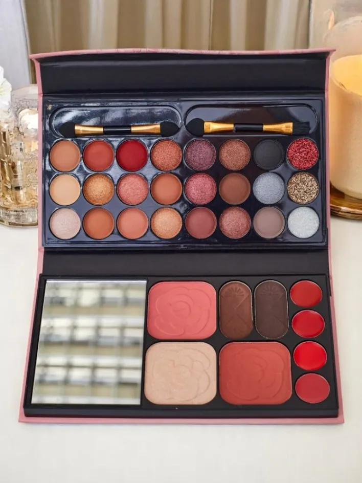 Oczy^Royalfashion ANYLADY Kompaktowa paletka do makijażu - cienie, konturowanie, usta- 33 odcienie