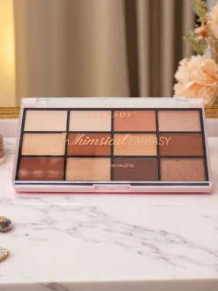 Oczy^Royalfashion ANYLADY Paletka 12 cieni do powiek z brokatem i matem Golden Chocolate Fudge