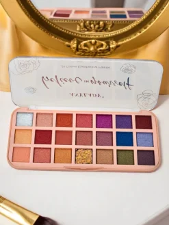 Oczy^Royalfashion ANYLADY Paletka 21 cieni do powiek z brokatem i matem Glamour Color&Nude