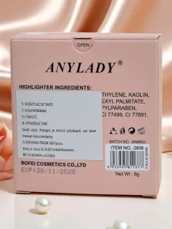 Twarz^Royalfashion Anylady Prasowany rozświetlacz do twarzy Silver