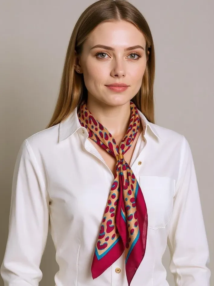 Chusty / Apaszki / Szaliki^Royalfashion Apollonia Szalik Damski z Modnym Wzorem – 100% Poliester Eleganza Bordowy