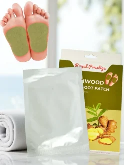 Higiena I Zdrowie^Royalfashion Aura Pedis: Naturalne Plastry Detoksykujace na Stopy z Imbirem i Piołunem 50g