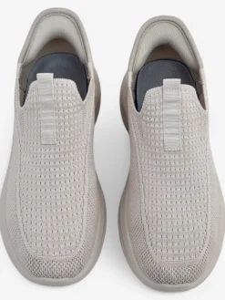 Ugc|Bieganie, Ćwiczenia I Trening^Royalfashion Aurelia Comfort Beżowe Slip On Damskie Buty z Tkaniny Na Płaskim Obcasie beżowy