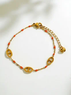 Biżuteria^Royalfashion Aurelia Perseus - elegancka bransoletka pozłacana z motywem geometrycznym