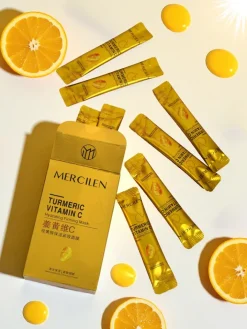 Twarz^Royalfashion Aurelia Vita Hydrating Maska z Kurkuma i Witaminą C Mercilen 25ml