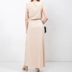 Sukienki Letnie|Sukienki Długie^Royalfashion Beżowa damska maxi sukienka - Odzież beżowy