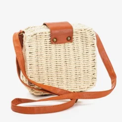 Wiklinowe I Słomiane^Royalfashion Beżowa słomiana torebka typu kuferek - Torebki beżowy