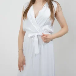 Sukienki Letnie|Sukienki Długie^Royalfashion Biała damska maxi sukienka - Odzież biały