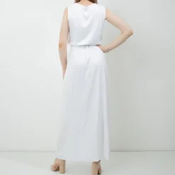 Sukienki Letnie|Sukienki Długie^Royalfashion Biała damska maxi sukienka - Odzież biały