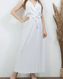 Sukienki Letnie|Sukienki Długie^Royalfashion Biała damska maxi sukienka - Odzież biały