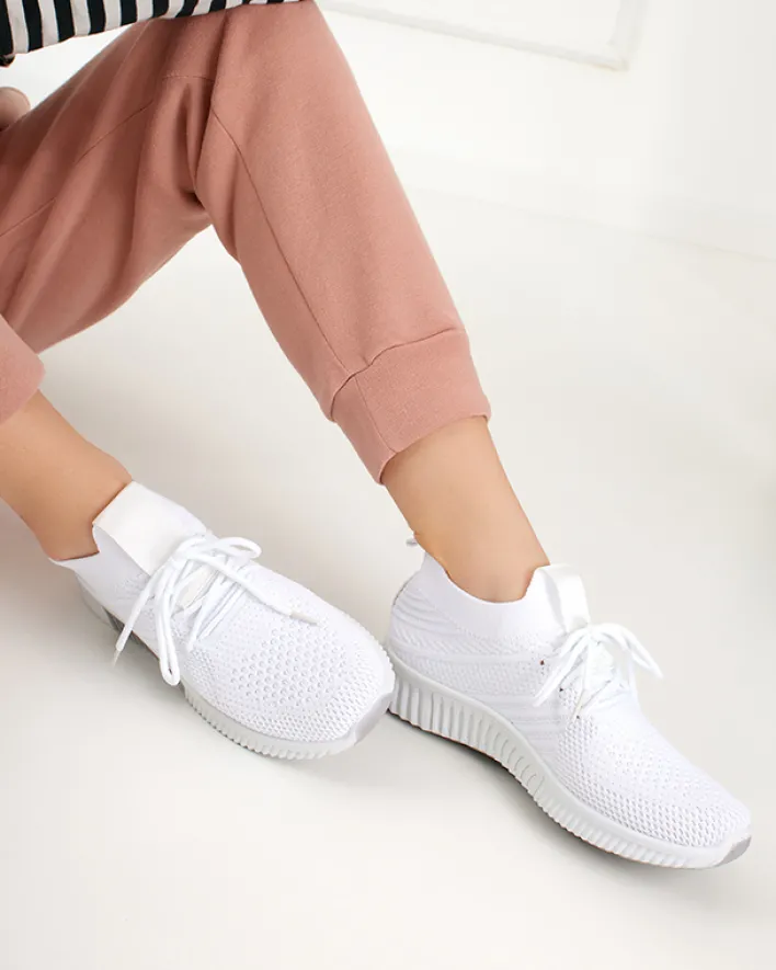 Bieganie, Ćwiczenia I Trening^Royalfashion Białe damskie buty sportowe Merisal - Obuwie biały