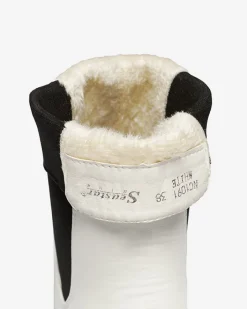 Botki Z Delikatnym Ociepleniem|Botki Na Płaskim Obcasie^Royalfashion Białe wysokie botki damskie z kwadratowym noskiem Ludiz- Obuwie