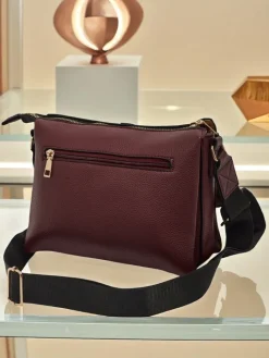 Małe Torebki^Royalfashion Bordowa Torebka Elena z Eko Skóry Bordowy