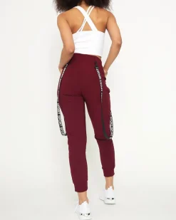 Spodnie Cargo|Spodnie Dresowe^Royalfashion Bordowe damskie materiałowe spodnie typu bojówki z szelkami - Odzież Bordowy