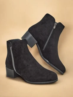 Botki Z Delikatnym Ociepleniem|Botki Na Płaskim Obcasie^Royalfashion Botki Amicus Nero Elegante na Jesień i Zimę