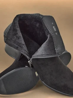 Botki Z Delikatnym Ociepleniem|Botki Na Płaskim Obcasie^Royalfashion Botki Amicus Nero Elegante na Jesień i Zimę