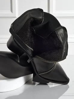 Botki Z Delikatnym Ociepleniem|Botki Na Słupku^Royalfashion Botki damskie eko skórzane na słupku Omen Glade