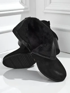 Botki Z Delikatnym Ociepleniem|Botki Na Słupku^Royalfashion Botki damskie eko zamszowe na obcasie Crimson Echo