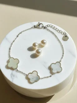 Biżuteria|Akcesoria Do Włosów^Royalfashion Bransoletka Callisto Nero z Motywem Kwiatu