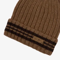 Czapki^Royalfashion Brązowa męska czapka z domieszką wełny - Akcesoria brązowy