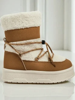 Śniegowce|Botki Na Platformie^Royalfashion Buty a'la śniegowce damskie Quill Haven Camel