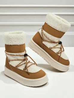 Śniegowce|Botki Na Platformie^Royalfashion Buty a'la śniegowce damskie Quill Haven Camel