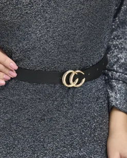 Sukienki Na Imprezę|Sukienki Krótkie^Royalfashion Błyszcząca granatowa sukienka midi - Odzież Granatowy