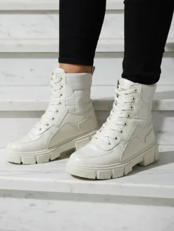 Workery|Botki Bez Ocieplenia^Royalfashion Calista Obuwie Damskie Modne Płaskie Botki owe krem