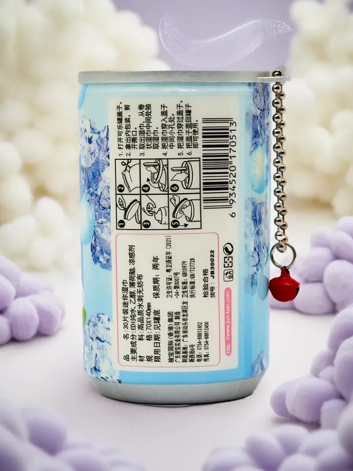 Artykuły Chemiczne|Higiena I Zdrowie^Royalfashion Chusteczki nawilżające w ozdobnym opakowaniu ICY COLD 30szt niebieski