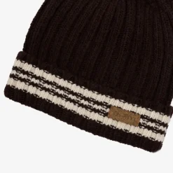 Czapki^Royalfashion Ciemnobrązowa męska czapka z domieszką wełny - Akcesoria Ciemnobrązowy