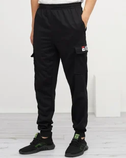 Spodnie^Royalfashion Czarne męskie spodnie dresowe z kieszeniami - Odzież czarny