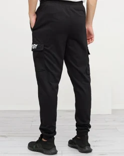 Spodnie^Royalfashion Czarne męskie spodnie dresowe z kieszeniami - Odzież czarny