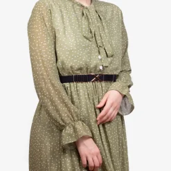 Paski^Royalfashion Czarny damski elastyczny pasek z zapięciem z tyłu - Akcesoria