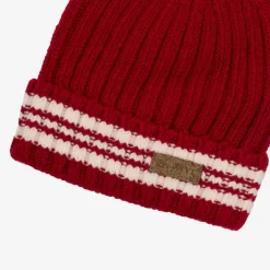 Czapki^Royalfashion Czerwona męska czapka z domieszką wełny - Akcesoria czerwony