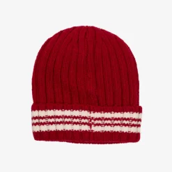 Czapki^Royalfashion Czerwona męska czapka z domieszką wełny - Akcesoria czerwony