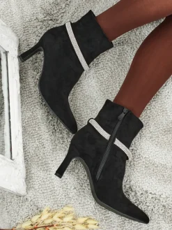 Botki Z Delikatnym Ociepleniem|Botki Na Szpilce^Royalfashion Damskie botki na szpilce Sorelia