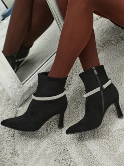 Botki Z Delikatnym Ociepleniem|Botki Na Szpilce^Royalfashion Damskie botki na szpilce Sorelia