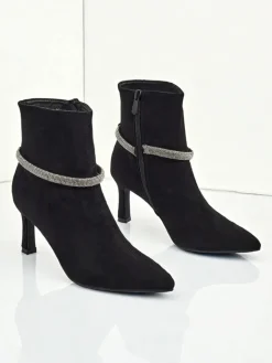 Botki Z Delikatnym Ociepleniem|Botki Na Szpilce^Royalfashion Damskie botki na szpilce Sorelia