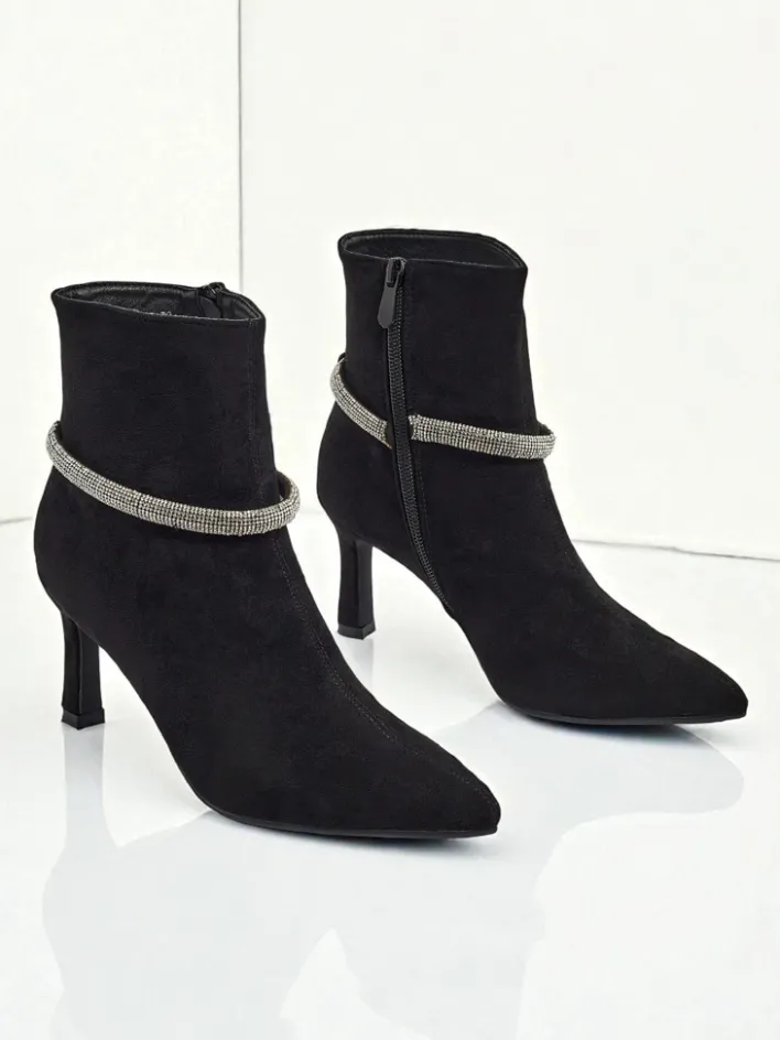 Botki Z Delikatnym Ociepleniem|Botki Na Szpilce^Royalfashion Damskie botki na szpilce Sorelia