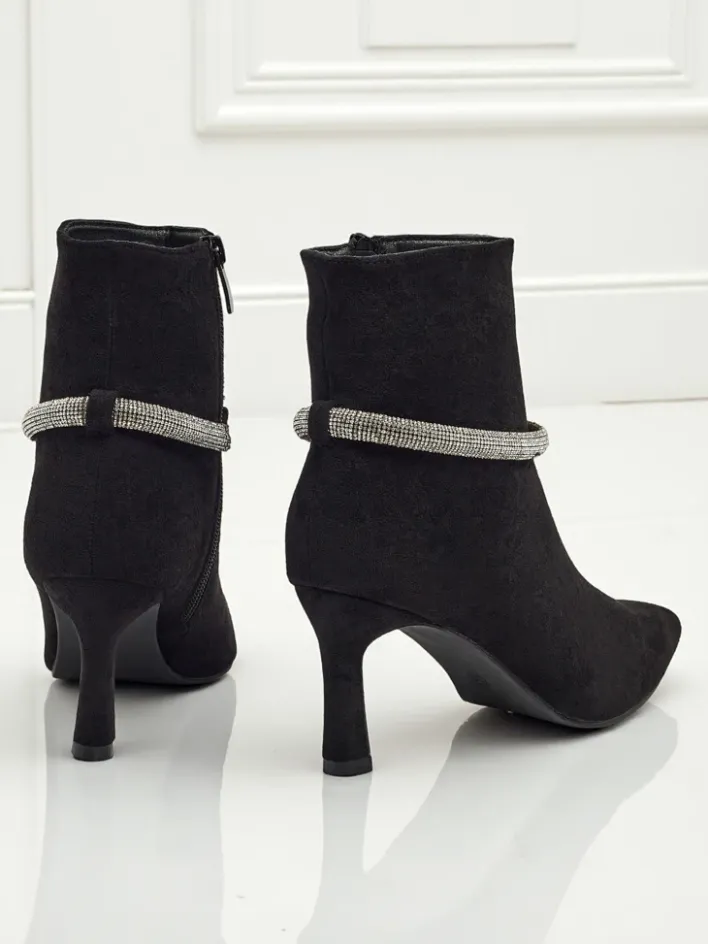 Botki Z Delikatnym Ociepleniem|Botki Na Szpilce^Royalfashion Damskie botki na szpilce Sorelia