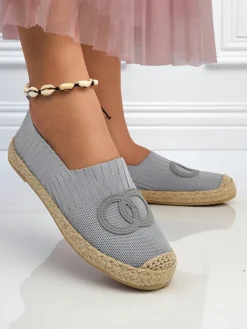 Espadryle Płaskie^Royalfashion Damskie espadryle Callista Verde – zamszowe, płaski obcas, zielone zielony