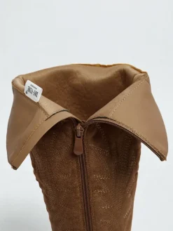 Kozaki Na Obcasie|Kozaki Bez Ocieplenia^Royalfashion Damskie kozaki typu kowbojki Marivelle brązowy