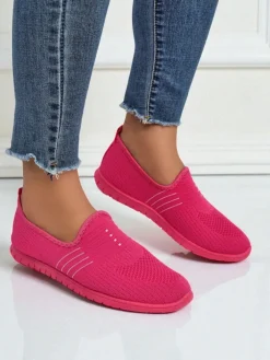 Półbuty^Royalfashion Damskie mokasyny Perseida komfortowa tkanina pomarańczowa na wiosnę i lato pomarańczowy