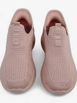 Ugc|Bieganie, Ćwiczenia I Trening^Royalfashion Damskie sneakersy Apollo Rosa – różowe buty slip-on z tkaniny na płaskiej podeszwie różowy