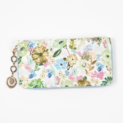 Portmonetki^Royalfashion Duży damski kwiecisty portfel - Akcesoria biały