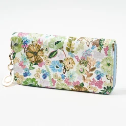 Portmonetki^Royalfashion Duży damski kwiecisty portfel - Akcesoria biały