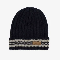 Czapki^Royalfashion Granatowa męska czapka z domieszką wełny - Akcesoria Granatowy