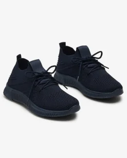 Bieganie, Ćwiczenia I Trening^Royalfashion Granatowe damskie buty sportowe Merisal - Obuwie Granatowy