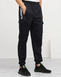 Spodnie^Royalfashion Granatowe męskie spodnie dresowe - Odzież Granatowy