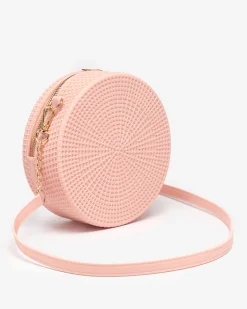 Małe Torebki^Royalfashion Jasnoróżowa damska torebka z tłoczeniem - Akcesoria różowy